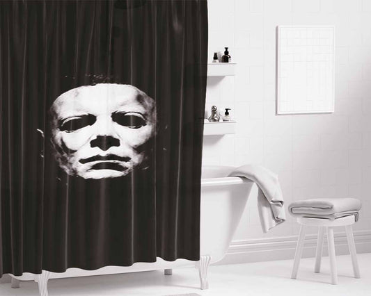 Halloween Michael Myers Bathroom Shower Curtain Fabric Waterproof | 66 X 72 Inch