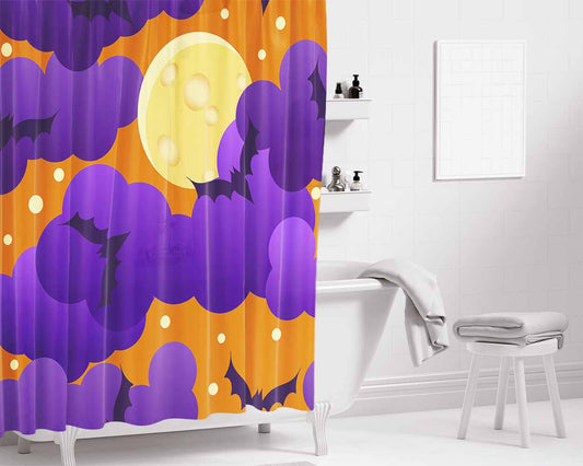 Halloween Pattern 03 Bathroom Shower Curtain Fabric Waterproof | 66 X 72 Inch