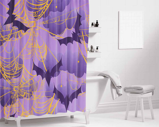 Halloween Pattern 04 Bathroom Shower Curtain Fabric Waterproof | 66 X 72 Inch
