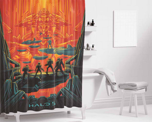 Halo Dan Mumford Bathroom Shower Curtain Fabric Waterproof | 66 X 72 Inch