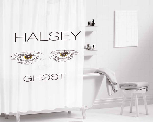 Halsey Ghost Bathroom Shower Curtain Fabric Waterproof | 66 X 72 Inch