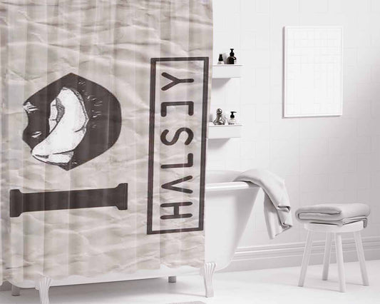 Halsey I Love Halsey Bathroom Shower Curtain Fabric Waterproof | 66 X 72 Inch