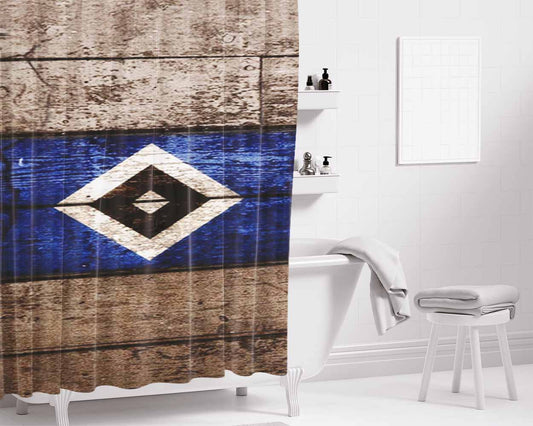 Hamburg Sv In Wood Bathroom Shower Curtain Fabric Waterproof | 66 X 72 Inch