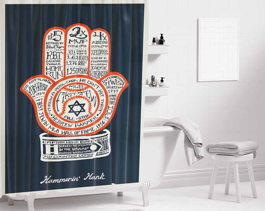 Hammern Hank Bathroom Shower Curtain Fabric Waterproof | 66 X 72 Inch