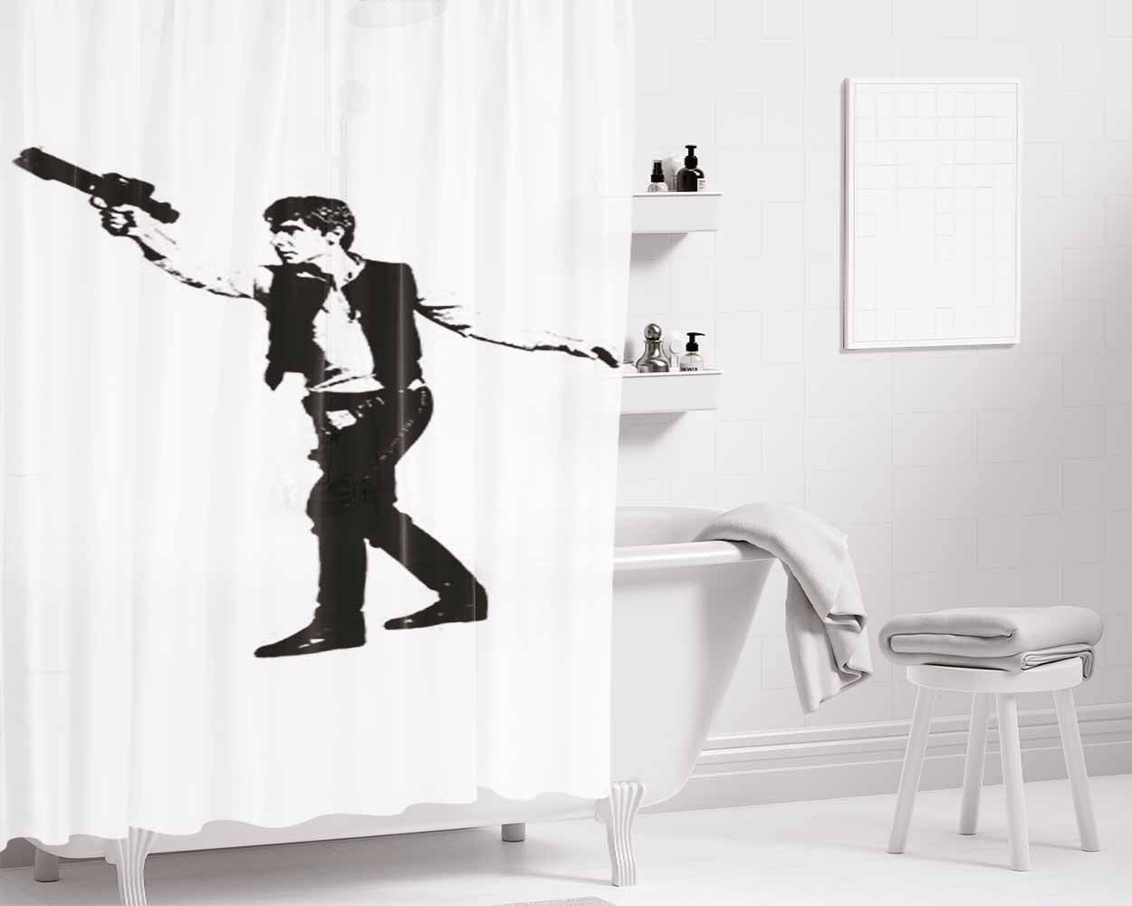Han Solo 2 Art Bathroom Shower Curtain Fabric Waterproof | 66 X 72 Inch