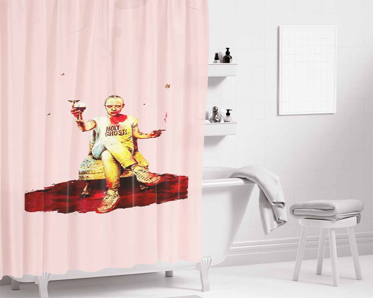 Hannibal Lecter Anthony Hopkins Film Art Hipster Bathroom Shower Curtain Fabric Waterproof | 66 X 72 Inch