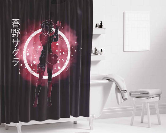 Haruno Power Bathroom Shower Curtain Fabric Waterproof | 66 X 72 Inch