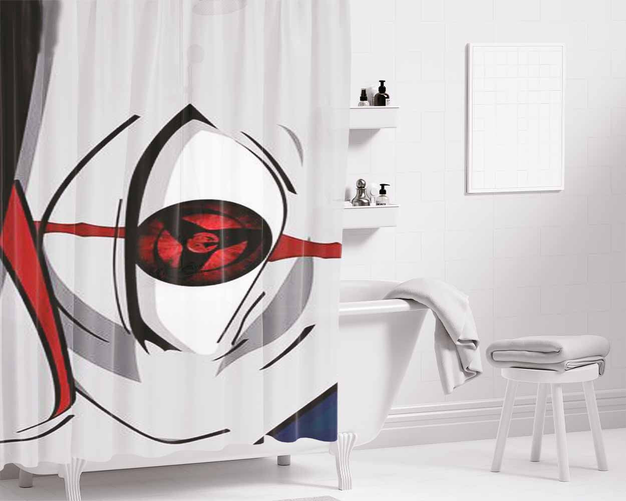 Hatake Kakashi Bathroom Shower Curtain Fabric Waterproof | 66 X 72 Inch