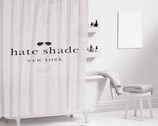Hate Shade Bathroom Shower Curtain Fabric Waterproof | 66 X 72 Inch