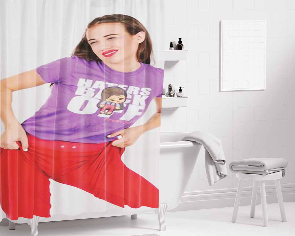 Haters Back Off 2 Bathroom Shower Curtain Fabric Waterproof | 66 X 72 Inch