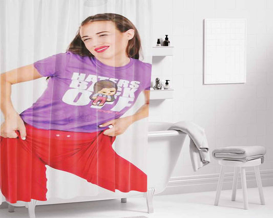 Haters Back Off 2 Bathroom Shower Curtain Fabric Waterproof | 66 X 72 Inch