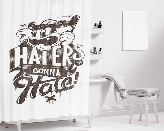 Haters Bathroom Shower Curtain Fabric Waterproof | 66 X 72 Inch