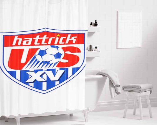 Hattrick Us Xv Logo Bathroom Shower Curtain Fabric Waterproof | 66 X 72 Inch
