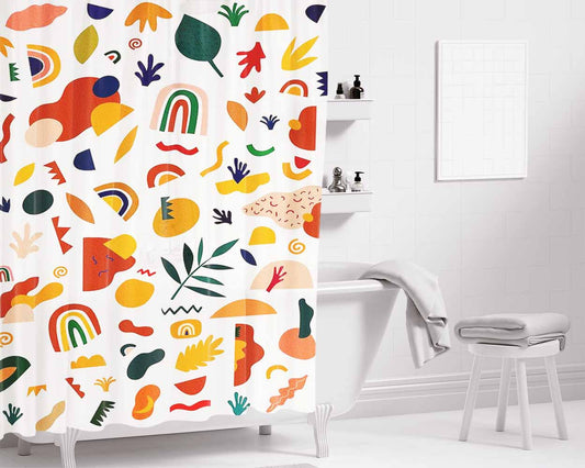 Havana Pattern Bathroom Shower Curtain Fabric Waterproof | 66 X 72 Inch