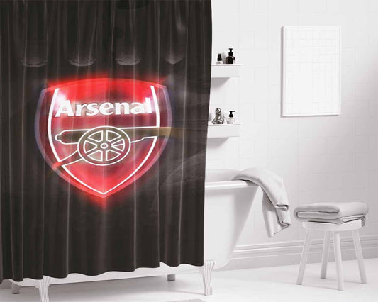 Hd Arsenal Mobile Phone Bathroom Shower Curtain Fabric Waterproof | 66 X 72 Inch