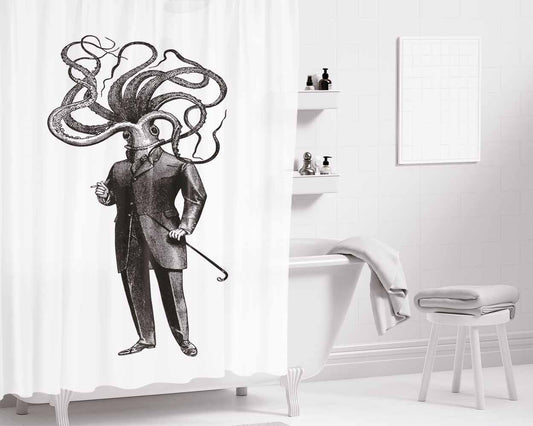 Head And Guritas Classy Bathroom Shower Curtain Fabric Waterproof | 66 X 72 Inch