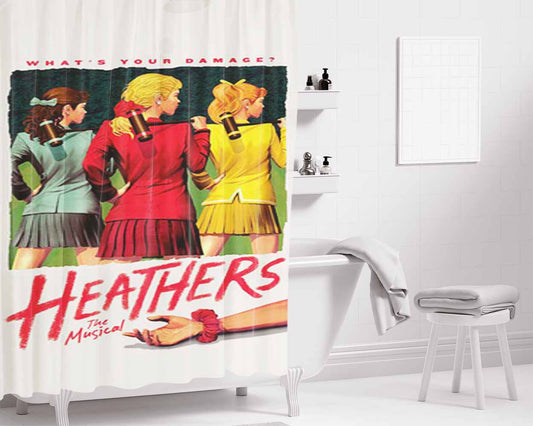 Heathers Broadway Musical Bathroom Shower Curtain Fabric Waterproof | 66 X 72 Inch