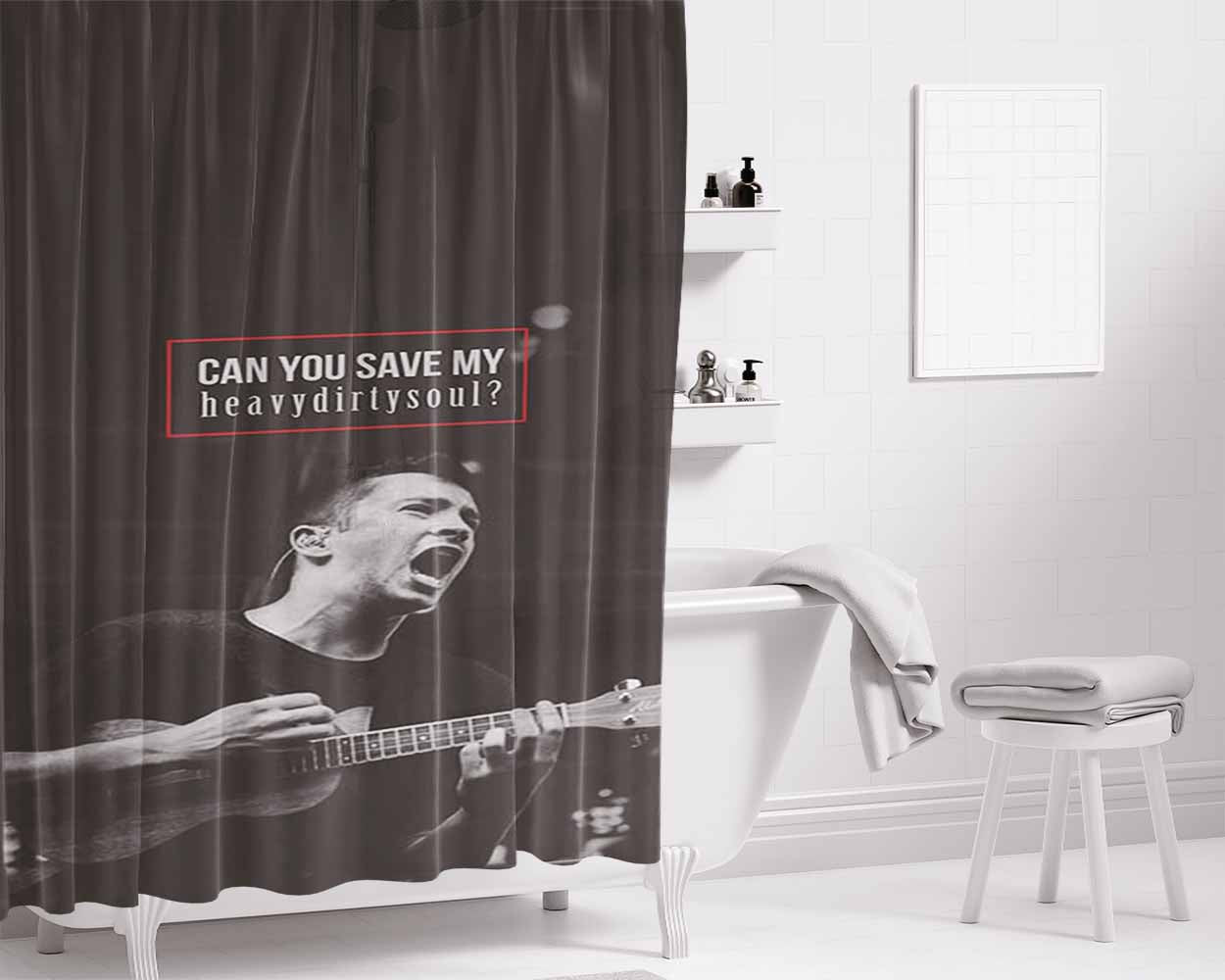 Heavy Dirty Soul Bathroom Shower Curtain Fabric Waterproof | 66 X 72 Inch