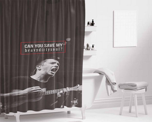 Heavy Dirty Soul Bathroom Shower Curtain Fabric Waterproof | 66 X 72 Inch