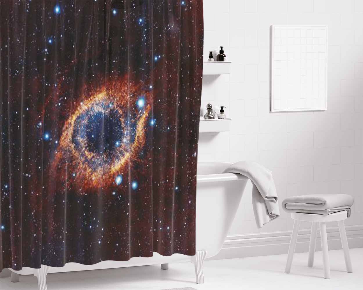 Helix Nebula Bathroom Shower Curtain Fabric Waterproof | 66 X 72 Inch