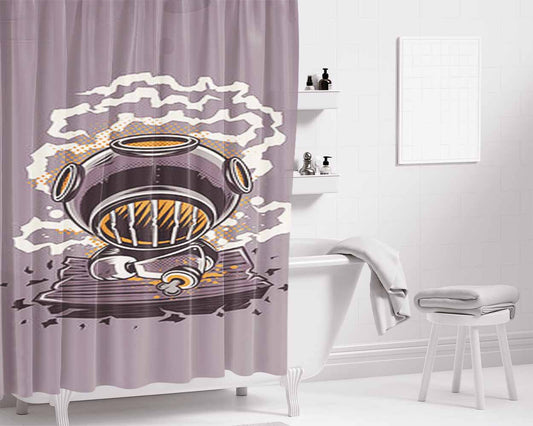 Hell Driver Bathroom Shower Curtain Fabric Waterproof | 66 X 72 Inch
