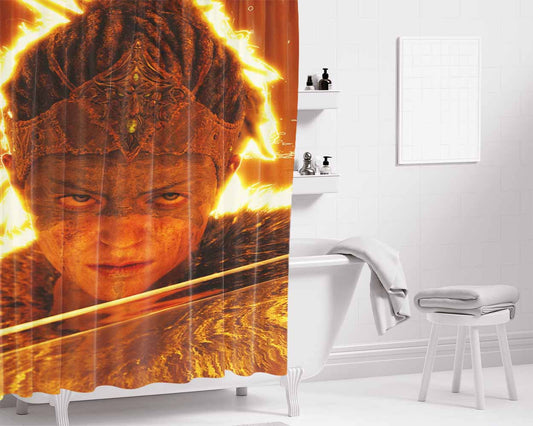 Hellblade Senuas Sacrifice Games Bathroom Shower Curtain Fabric Waterproof | 66 X 72 Inch