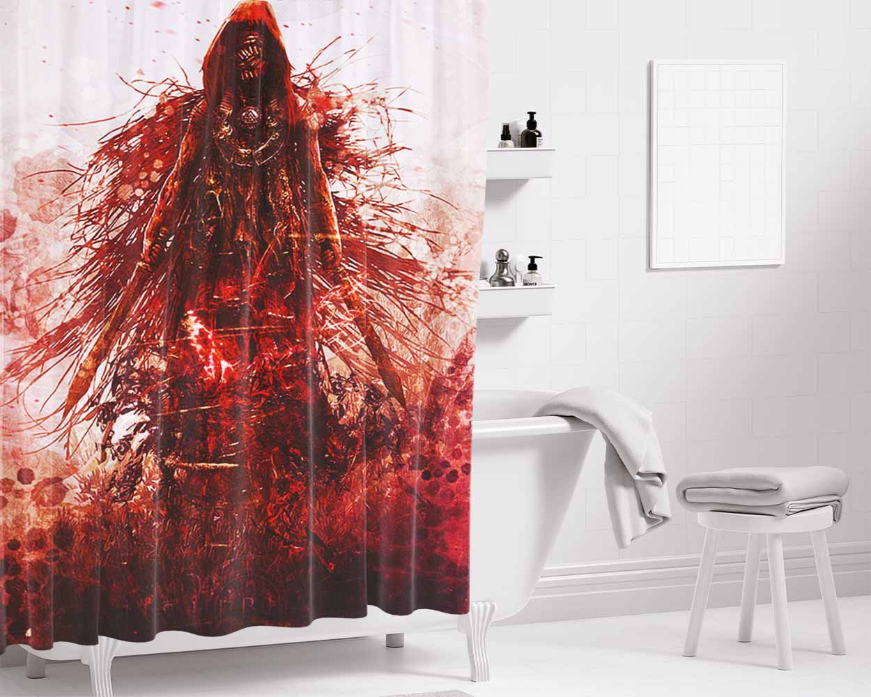 Hellblade Twin Swords Bathroom Shower Curtain Fabric Waterproof | 66 X 72 Inch