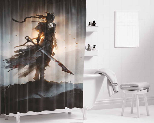 Hellblade Bathroom Shower Curtain Fabric Waterproof | 66 X 72 Inch