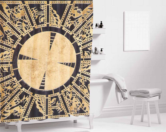 Hellraiser Puzzle Box Bathroom Shower Curtain Fabric Waterproof | 66 X 72 Inch