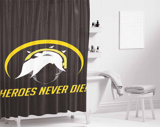 Heroes Never Die Bathroom Shower Curtain Fabric Waterproof | 66 X 72 Inch