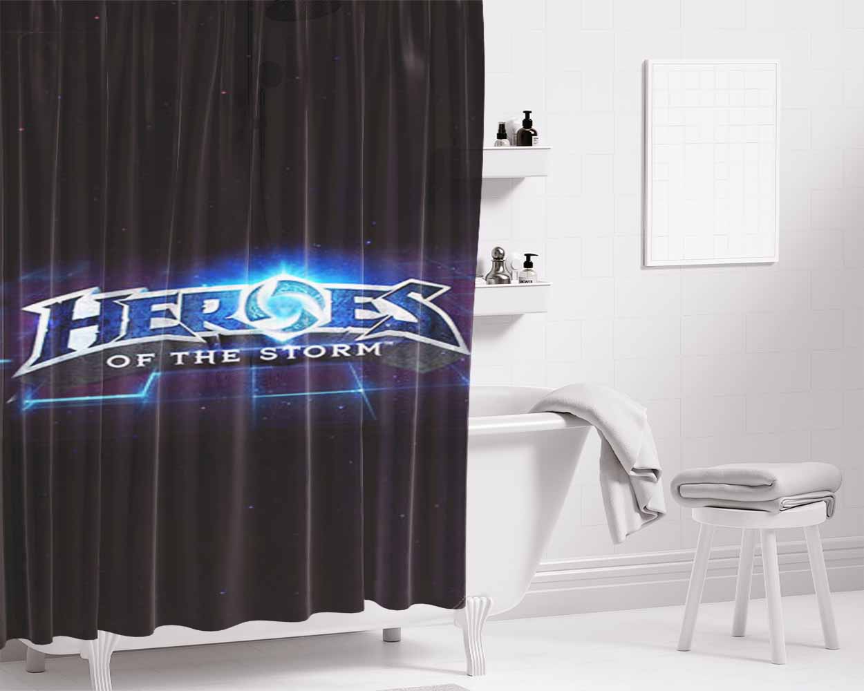 Heroes Of The Storm New Bathroom Shower Curtain Fabric Waterproof | 66 X 72 Inch