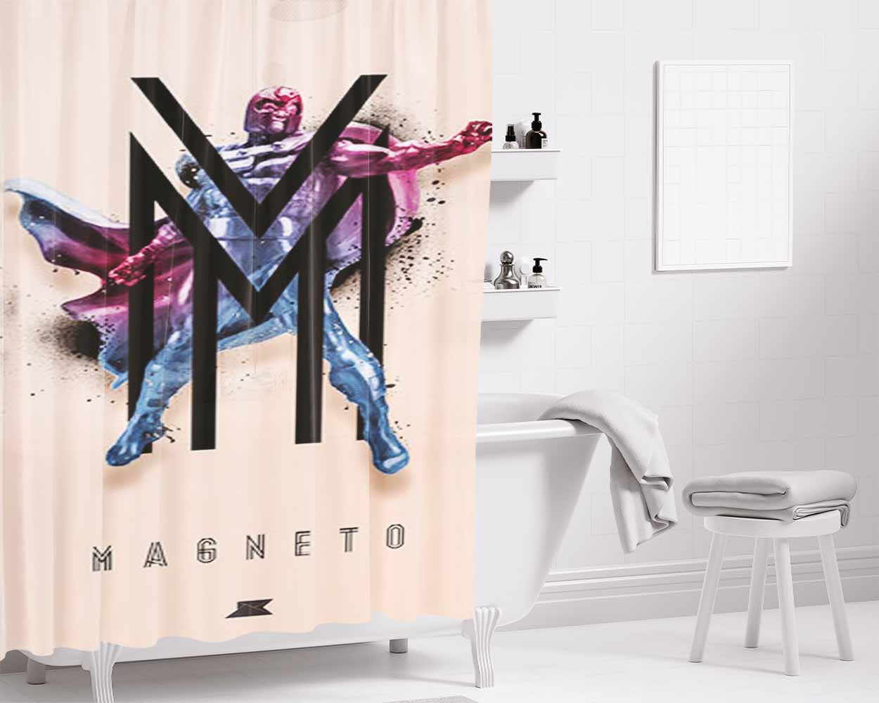 Heroes Villanos Magneto Bathroom Shower Curtain Fabric Waterproof | 66 X 72 Inch