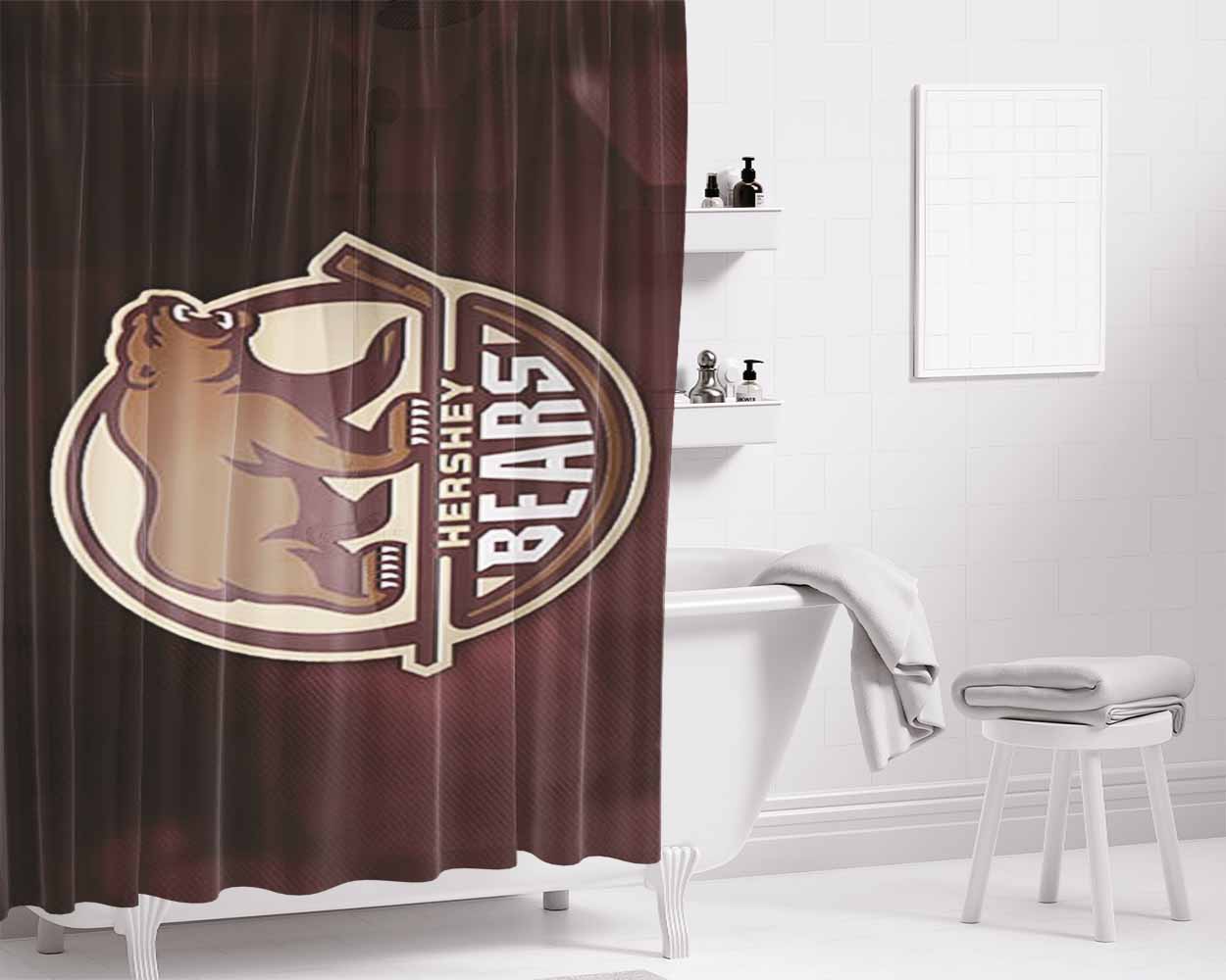 Hershey'S Texture Square Bathroom Shower Curtain Fabric Waterproof | 66 X 72 Inch