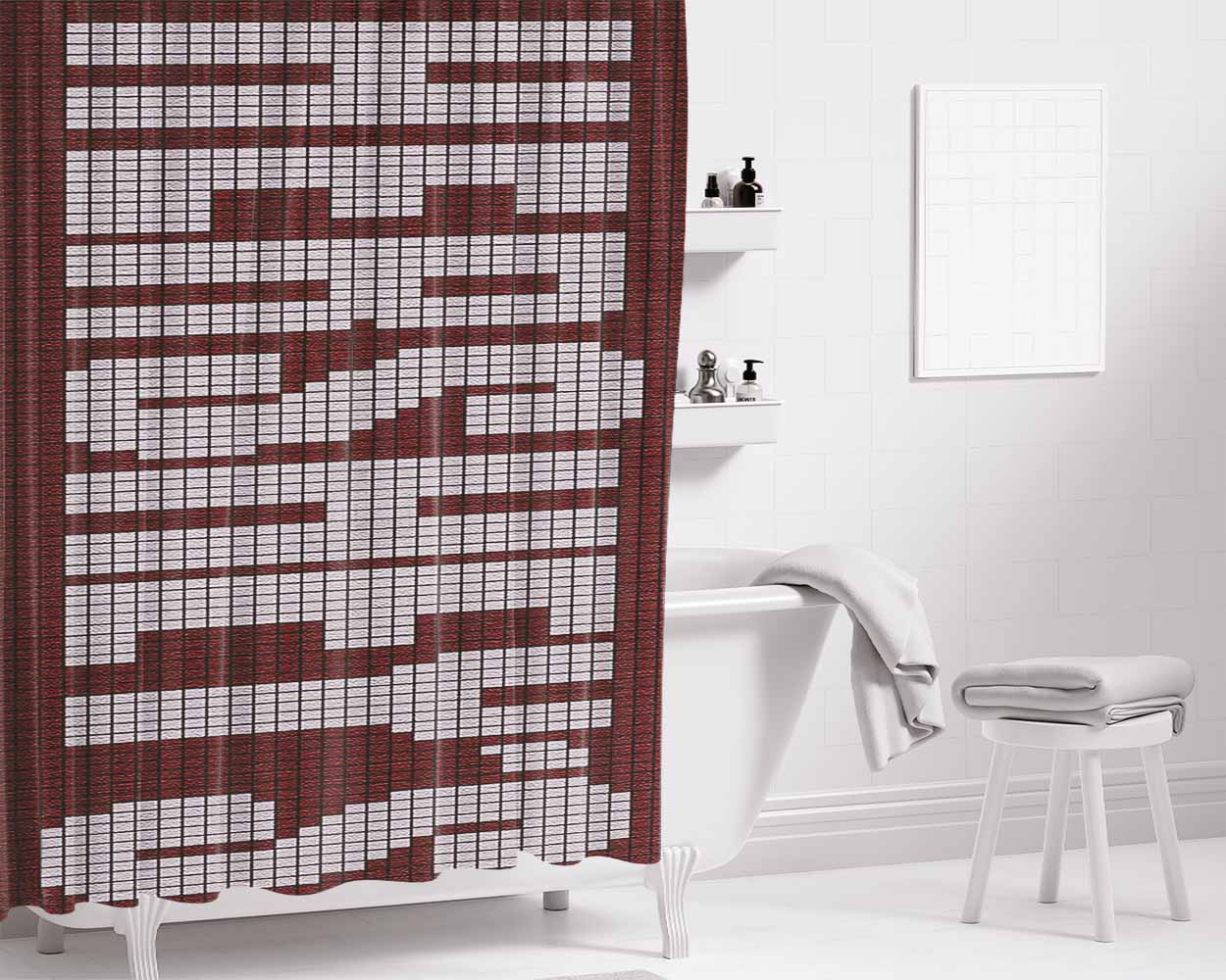 Hersheys Semi Sweet Cho Bathroom Shower Curtain Fabric Waterproof | 66 X 72 Inch