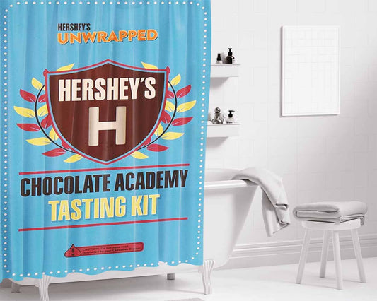Hersheys Unwrapped Chocolate Academy Tasting Kit Bl Bathroom Shower Curtain Fabric Waterproof | 66 X 72 Inch