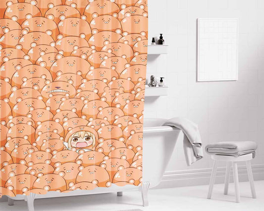 Himouto! Umaru-Chan Pattern Bathroom Shower Curtain Fabric Waterproof | 66 X 72 Inch