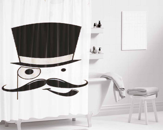 Hipster Absurd Bathroom Shower Curtain Fabric Waterproof | 66 X 72 Inch