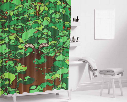 Hipster America Bathroom Shower Curtain Fabric Waterproof | 66 X 72 Inch