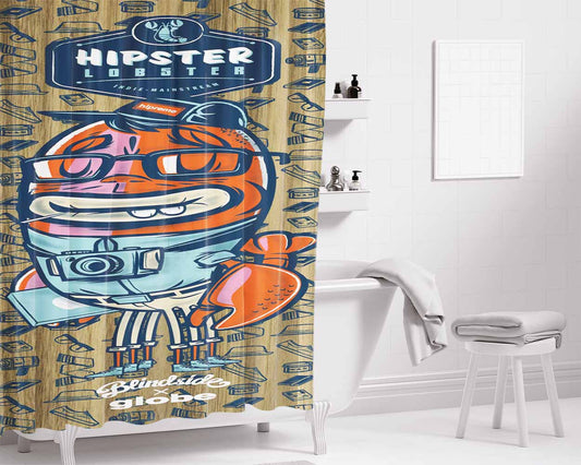 Hipster Farm Bathroom Shower Curtain Fabric Waterproof | 66 X 72 Inch