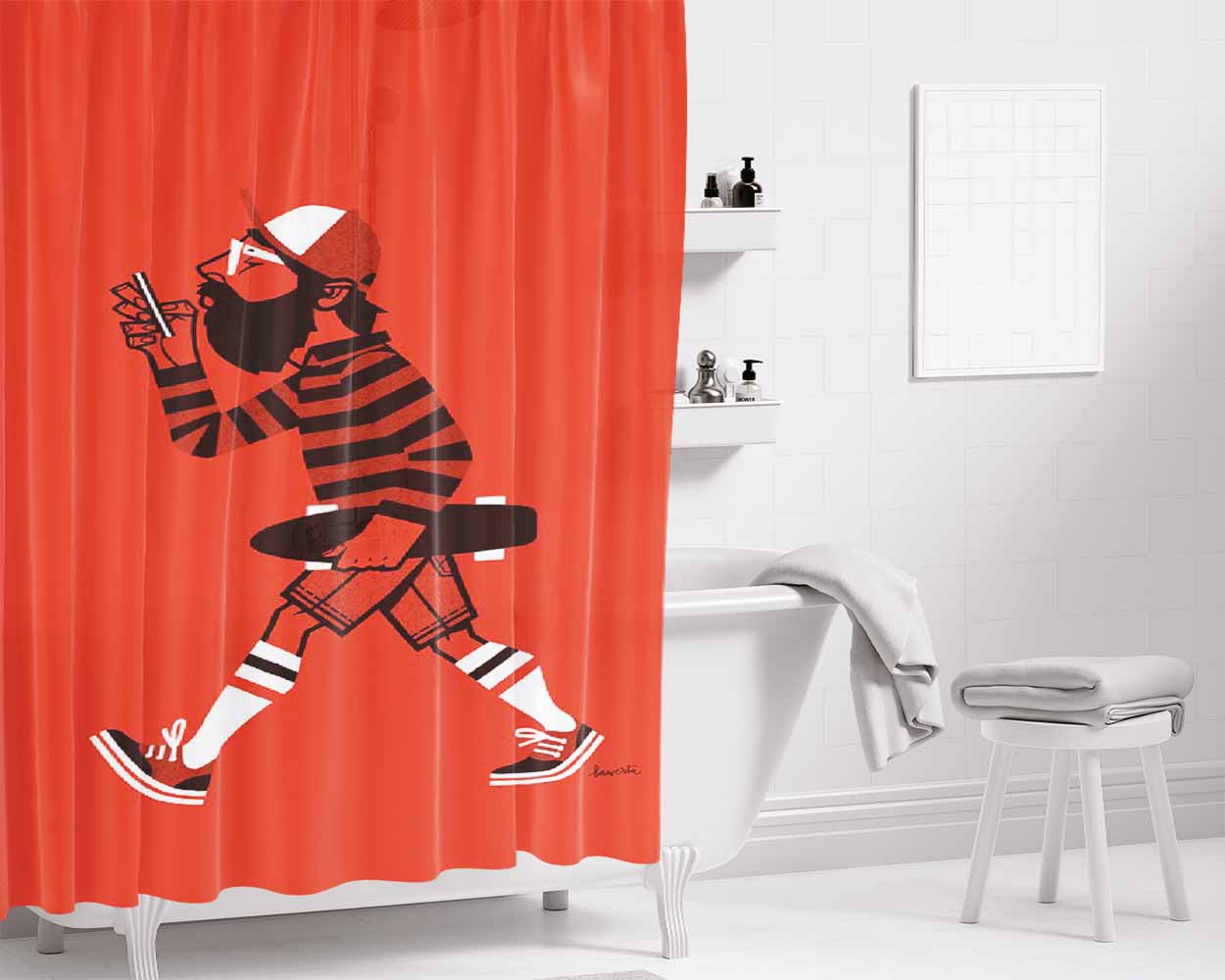 Hipster Lobster Bathroom Shower Curtain Fabric Waterproof | 66 X 72 Inch