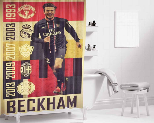History David Beckham Bathroom Shower Curtain Fabric Waterproof | 66 X 72 Inch