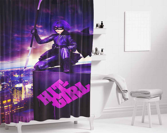 Hit Girl Kick Ass Bathroom Shower Curtain Fabric Waterproof | 66 X 72 Inch