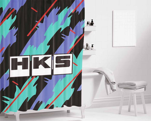 Hks Retro Pattern Bathroom Shower Curtain Fabric Waterproof | 66 X 72 Inch