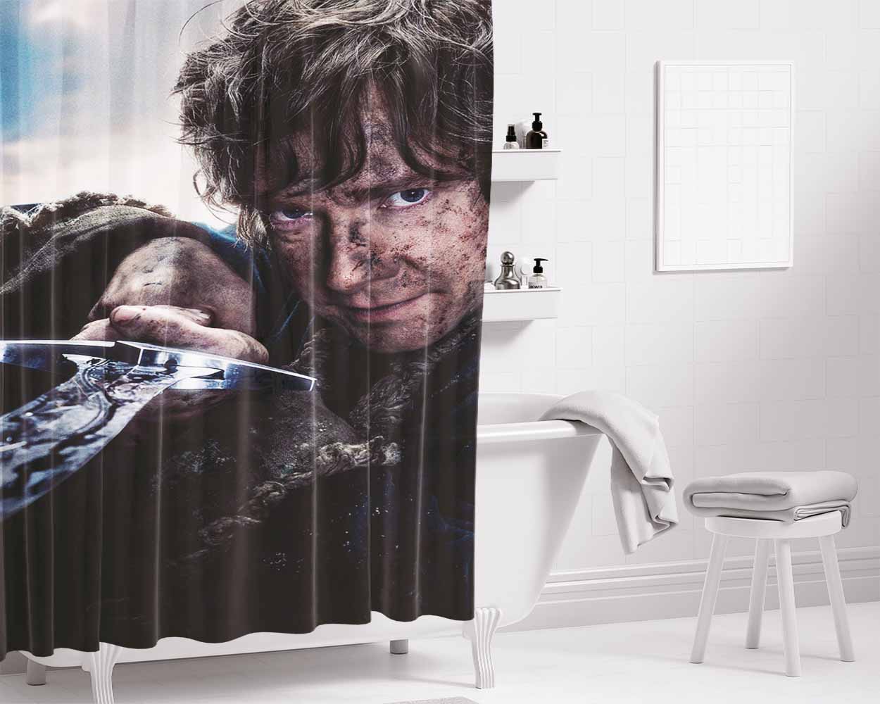 Hobbit Bilbo Baggins- Bathroom Shower Curtain Fabric Waterproof | 66 X 72 Inch