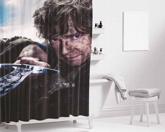 Hobbit Bilbo Baggins- Bathroom Shower Curtain Fabric Waterproof | 66 X 72 Inch