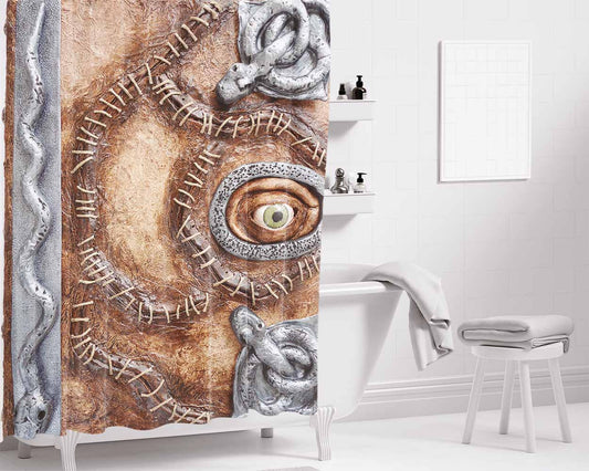 Hocus Pocus Spell Book Bathroom Shower Curtain Fabric Waterproof | 66 X 72 Inch