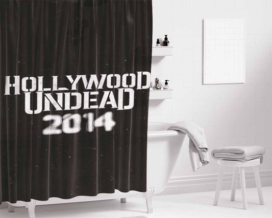 Hollywood Undead 2014 Bathroom Shower Curtain Fabric Waterproof | 66 X 72 Inch