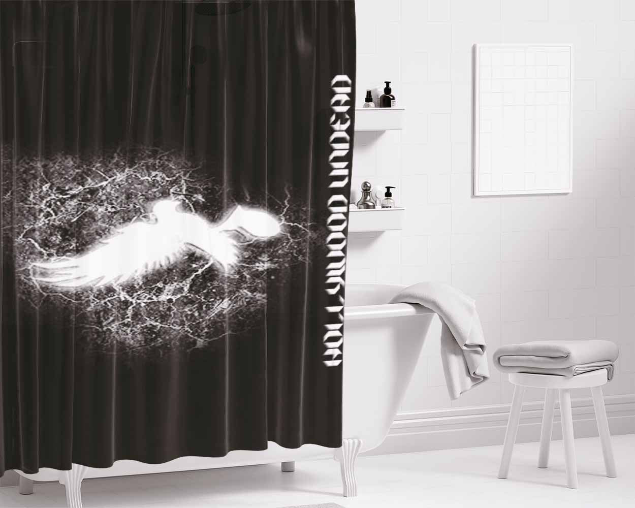 Hollywood Undead Logo Bird Bathroom Shower Curtain Fabric Waterproof | 66 X 72 Inch