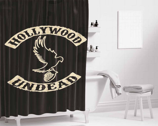 Hollywood Undead Logo Bathroom Shower Curtain Fabric Waterproof | 66 X 72 Inch