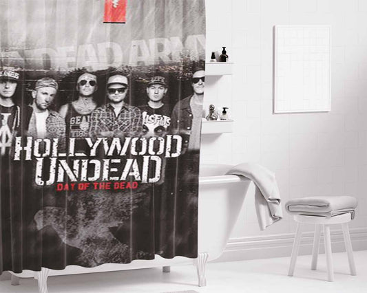 Hollywood Undead Bathroom Shower Curtain Fabric Waterproof | 66 X 72 Inch